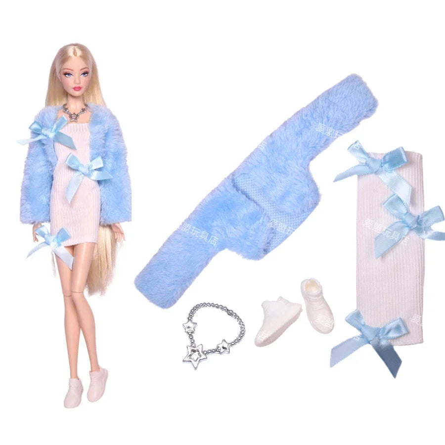 Doll Clothes for 30cm Barbie – Skirt, Outerwear, Pants & Shoes Accessories