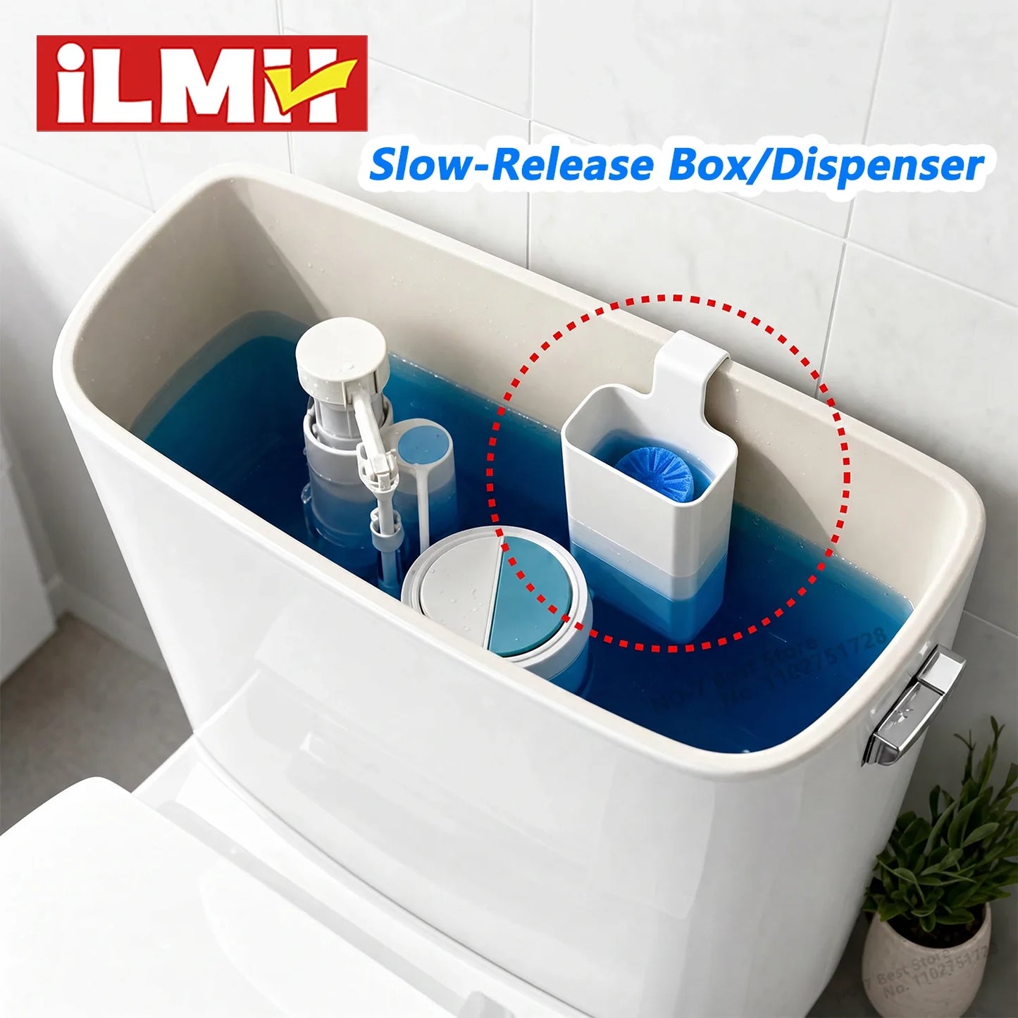 iLMH Toilet Bowl Cleaner Dispenser - Hanging Slow-Release Tank Replacement Cleaning Buffer Box