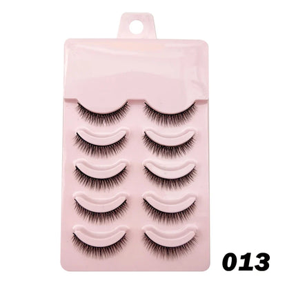 Manga Style Soft Natural False Eyelashes Wispy Thick Daily Wear Makeup Lashes