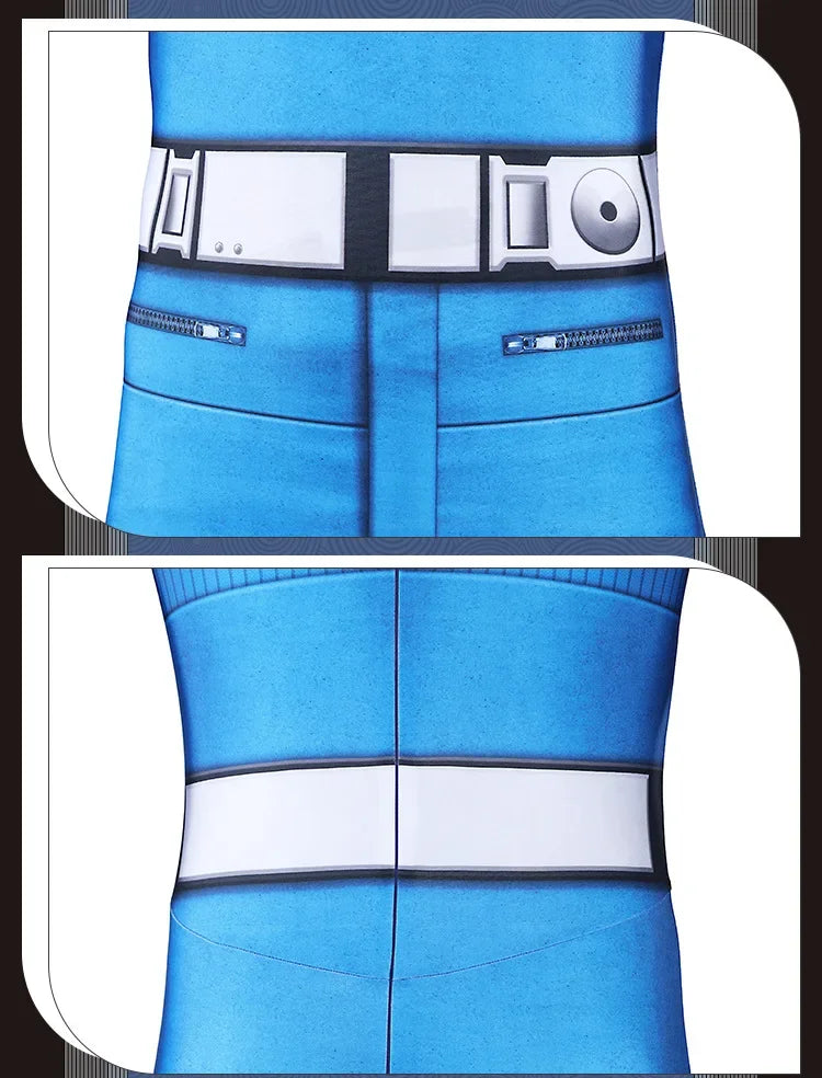 Fantastic Four Thing & Reed Richards Cosplay Costume – Blue Invisible Man Jumpsuit for Halloween & Superhero Events