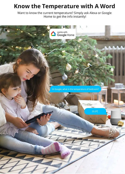 SONOFF SNZB-02P Zigbee Temperature & Humidity Sensor – Smart Home Thermometer, Works with Alexa, Google Home & SmartThings