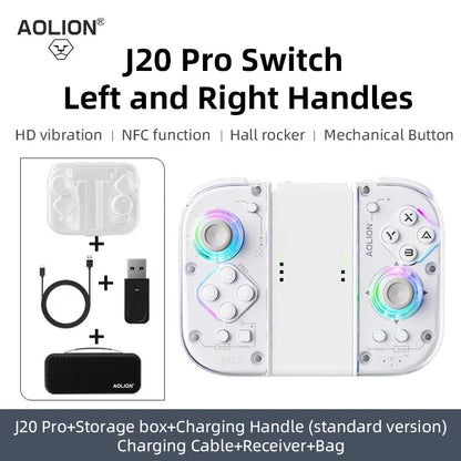 Aolion J20 Knight Wireless Gamepad — Motion-Sensing Custom Joystick for NS Joycon, Left & Right Switch Game Accessories