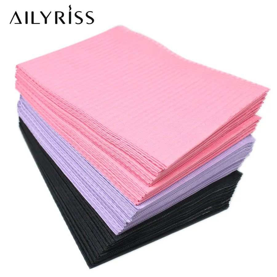 25 PCS Nail Art Table Mat - Disposable Foldable Clean Pad for Beauty Nail Care - Waterproof Tablecloth Manicure Tool Lint Paper