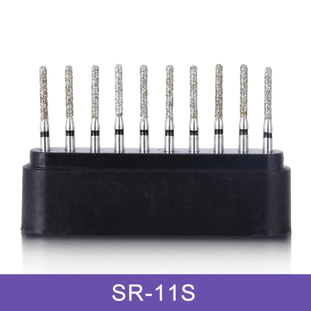 AZDENT Dental Diamond Burs Kit – Multiple Models with Black Storage Box for High-Speed Handpiece