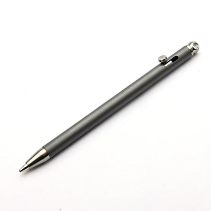 Pure Titanium Mini Bolt Pen — Compact Portable Keychain Metal Ballpoint Pen Travel & Signing Gift