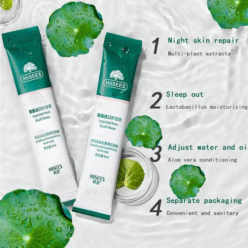 30pcs Centella Collagen Sleeping Facial Masks – Anti-Wrinkle, Anti-Aging & Moisturizing Korean Skincare