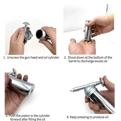Handheld Mini Grease Gun Machine - 80cc Capacity, 1000PSI Output Pressure, High-Pressure Oiler Hand Tool