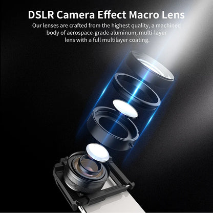 APEXEL 10-20X Zoom HD Macro Lens – Micro Phone Camera Lens for iPhone, Samsung & All Smartphones Eye Macro Photography