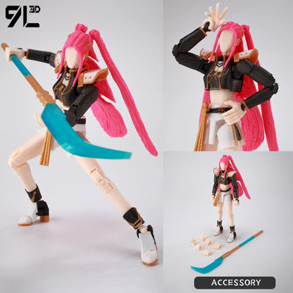 9L 3D Printed Invincible Tech Jacker T13 Lucky13 Action Figure – Multi-Jointed Motorcycle Collectible Model Toy Titan13