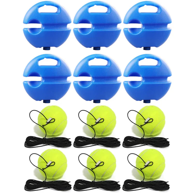 Heavy Duty Tennis Trainer Rebounder Base – Elastic Rope Ball Practice Self-Training Tennis Practice Aid with Durable Sparring System