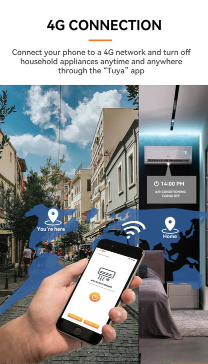 ETEK Tuya WiFi Smart Circuit Breaker RCBO – Remote Control, Short Circuit Protection, Timer, 2P 16A-63A, Smart Life App (EKR3L)