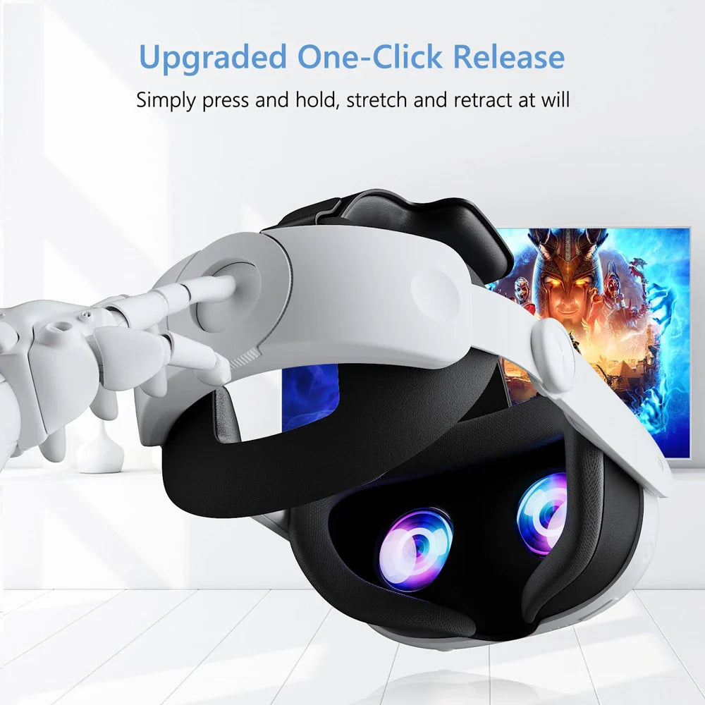 Comfortable Sponge Head Strap for Meta Oculus Quest 3 and 3S - VR Headset Accessories Replacement