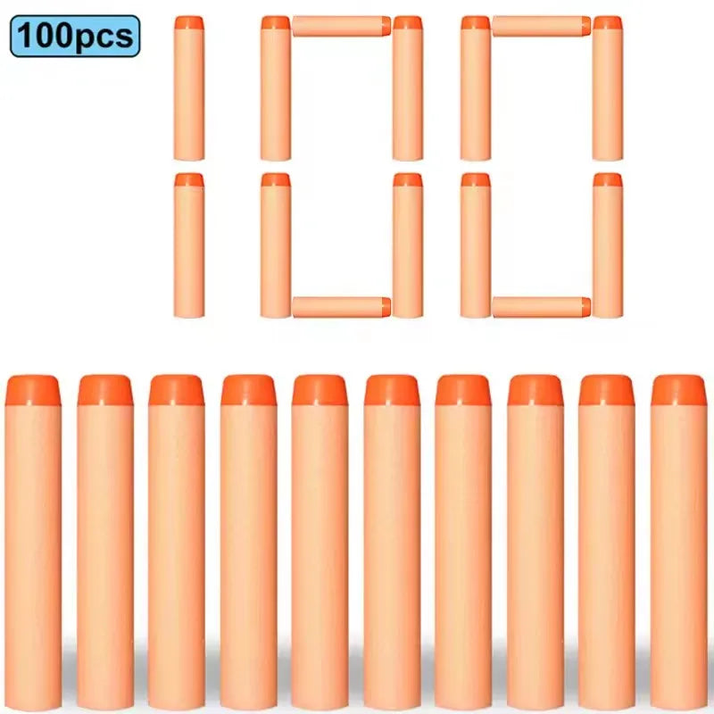 100/50PCS 7.2cm Foam Refill Darts for Nerf N-Strike Elite Blasters – Soft Bullet Toy Gun Accessories for Kids