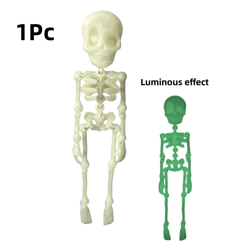 1Pc Magnetic Poseable Skull – Funny Halloween & Easter Fridge Magnet, Quirky Kitchen and Home Decor