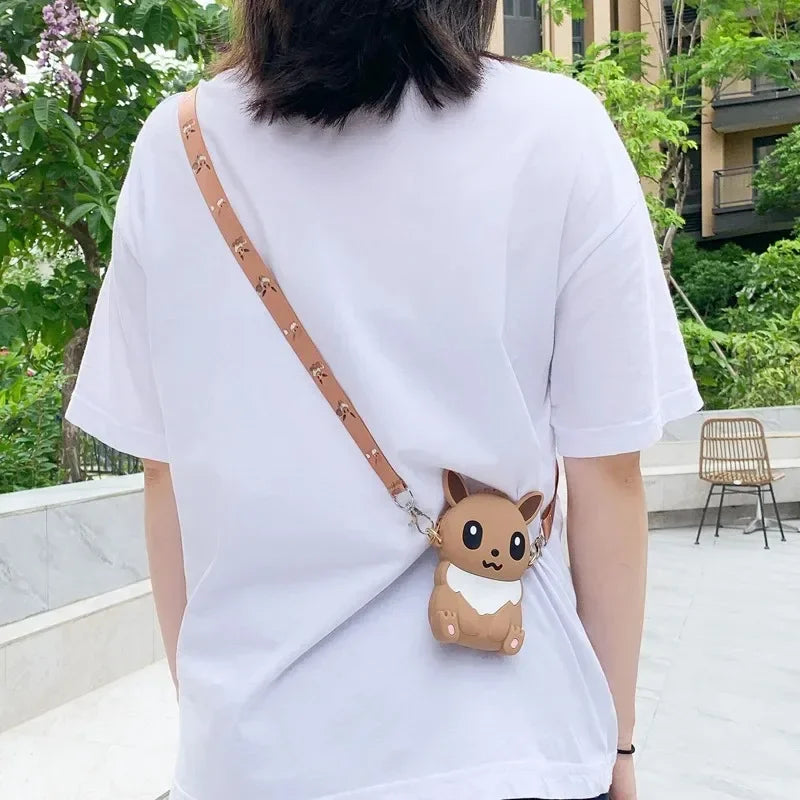 Cute Pikachu Silicone Purse – Pokémon Anime Shoulder Bag for Kids, Small Storage Princess Messenger Gift