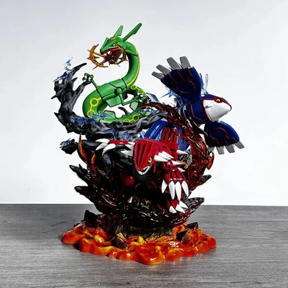 35cm Pokémon Anime Figures – Groudon, Kyogre & Rayquaza PVC Action Toys, Collectible Model for Kids’ Gifts