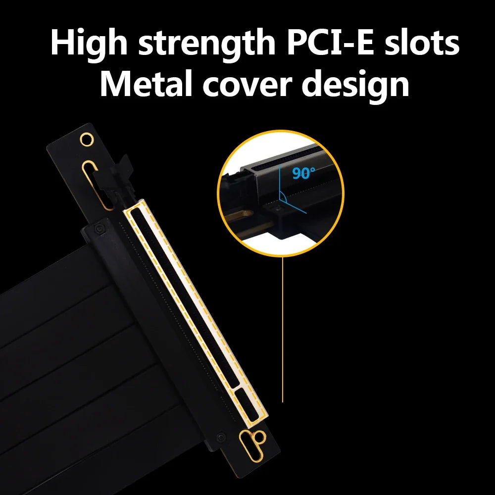 TISHRIC PCIe X16 Extension Cable - Shielded PCIe 4.0/3.0 Graphics Card Riser Cord