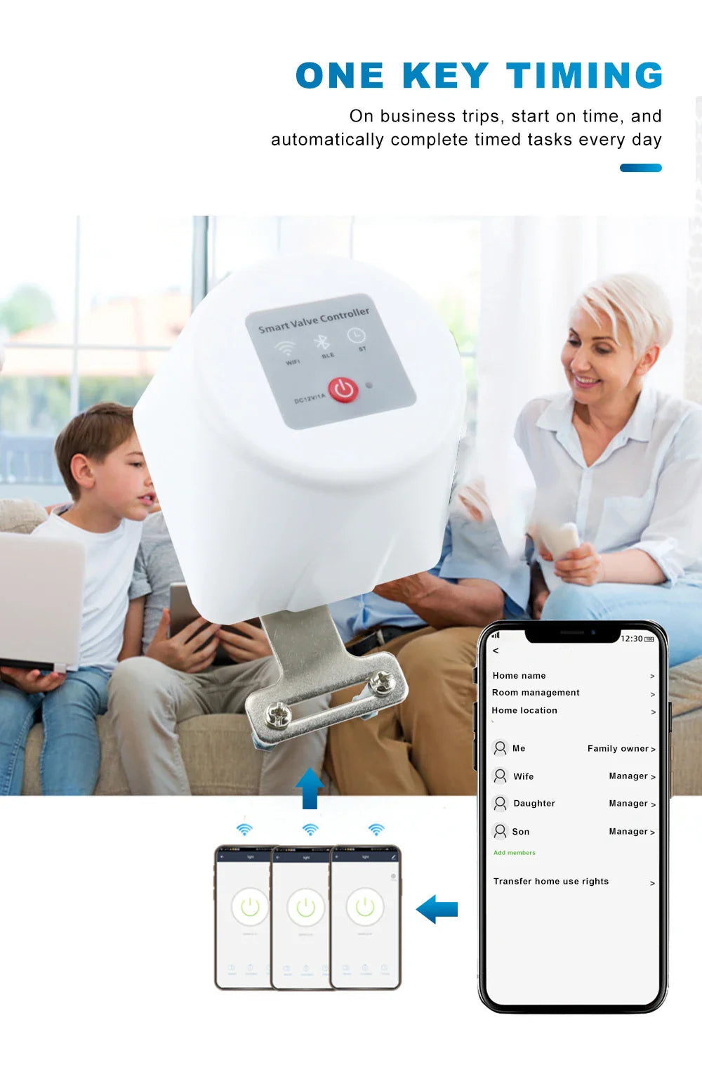 Tuya Zigbee Smart Gas & Water Valve Controller – WiFi Irrigation Timer Compatible with Alexa, Google Assistant, SmartLife