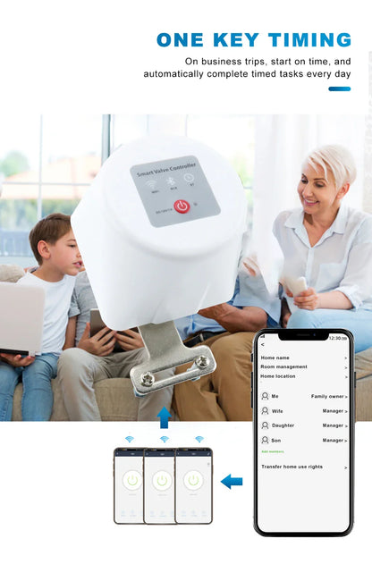 Tuya Zigbee Smart Gas & Water Valve Controller – WiFi Irrigation Timer Compatible with Alexa, Google Assistant, SmartLife