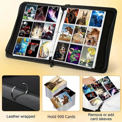 9-Pocket Card Binder with Sleeves — 900 Double-Sided Premium Collector Album for MTG, TCG & YuGiOh Cards