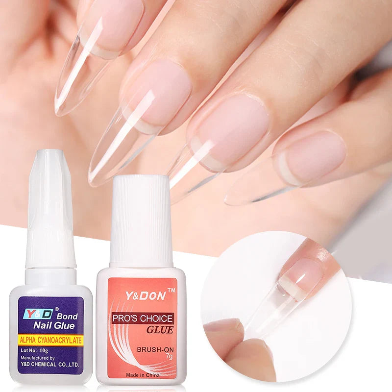 10g Fast Drying Nail Glue - Adhesive for False Nails, Glitter, Acrylic, Rhinestone Decoration, and Nail Extensions