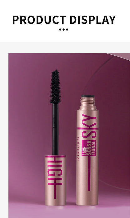 4D Lengthening Waterproof Mascara – Thick Curling, Long-Lasting Black Eyelash Enhancer for Natural Lash Extension Makeup