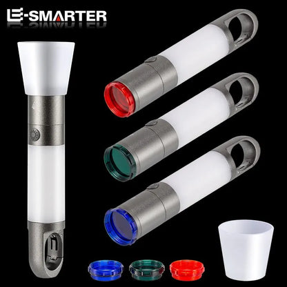 High-Power Portable Flashlight - USB Rechargeable Hand Lamp for Outdoor Camping and Cars