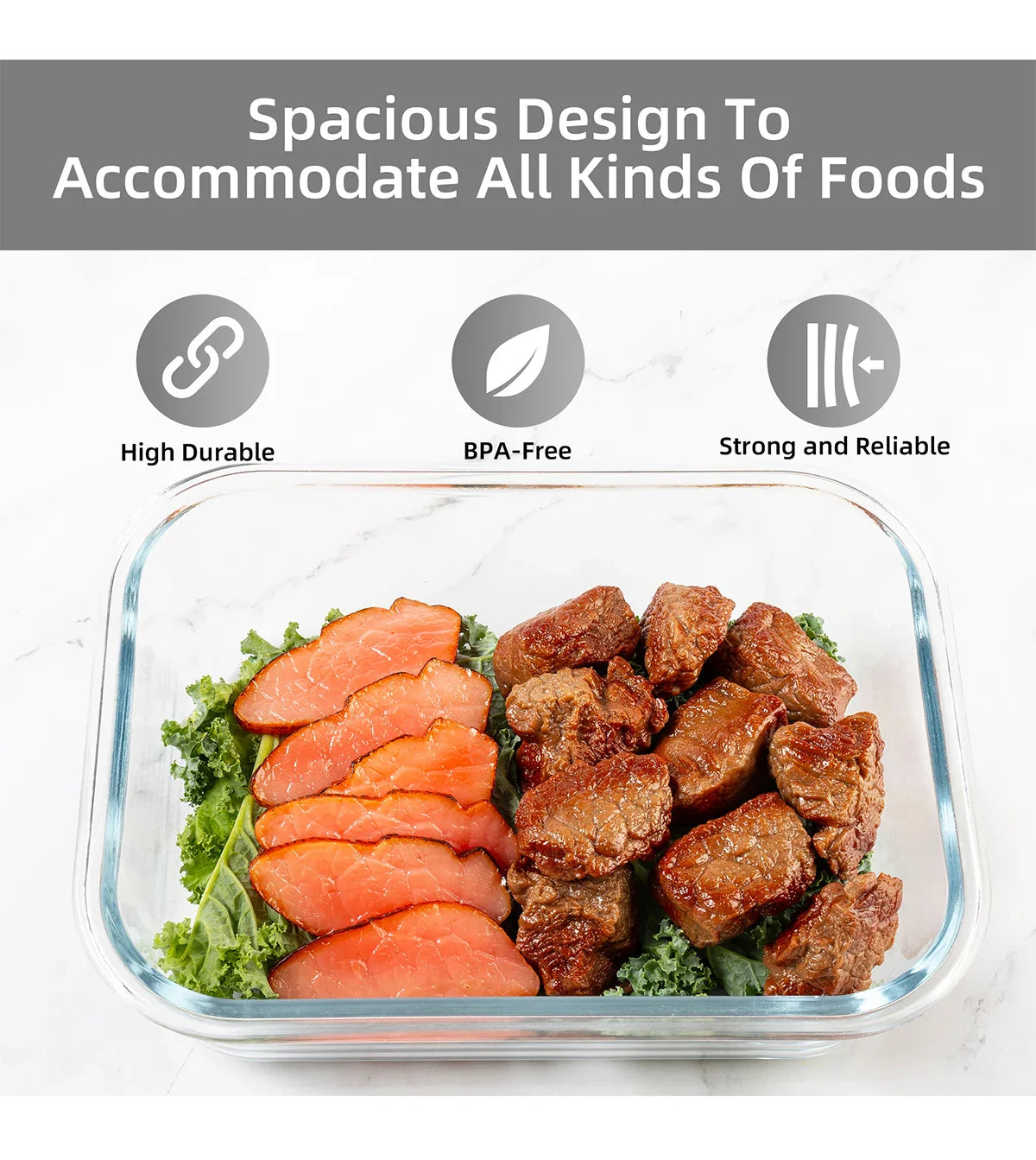 16-Piece Glass Food Storage Container Set — Leakproof, Airtight, BPA-Free, Microwave & Oven Safe, Stackable Kitchen Organizer