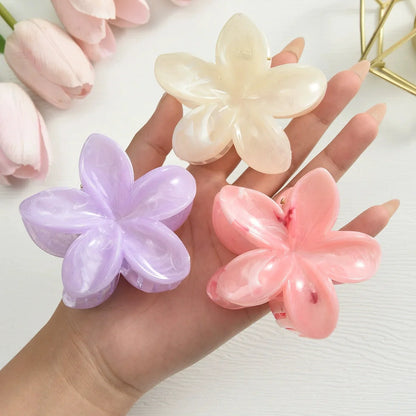 18Pcs Egg Flower Hair Clips | Gradient Candy Color Flowers, Shark Clips for Daily Ponytail Styling