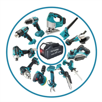 18V/21V Rechargeable Lithium Battery – 2.0Ah, 4.0Ah, 6.0Ah for Makita Cordless Wrench, Hammer Drill, Grinder & Tools
