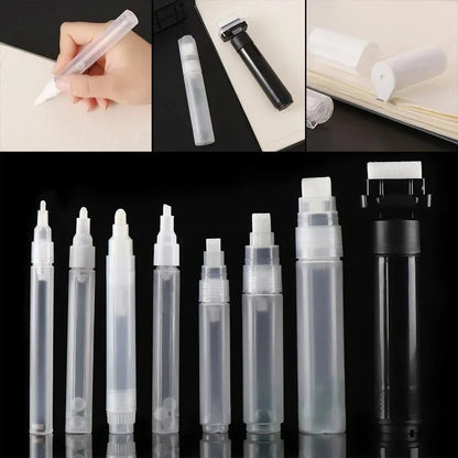 Plastic Empty Pen Rod Tubes – 0.5 to 30mm Barrels for Graffiti, Liquid Chalk, Paint Marker Accessories