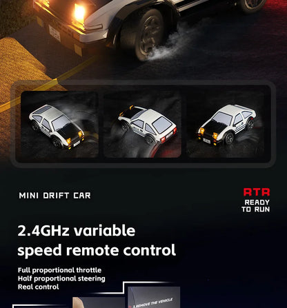 KF20 1:64 RC Drift Car — 2.4G High-Speed 4-Wheel Mini Remote Control Racing Toy for Kids