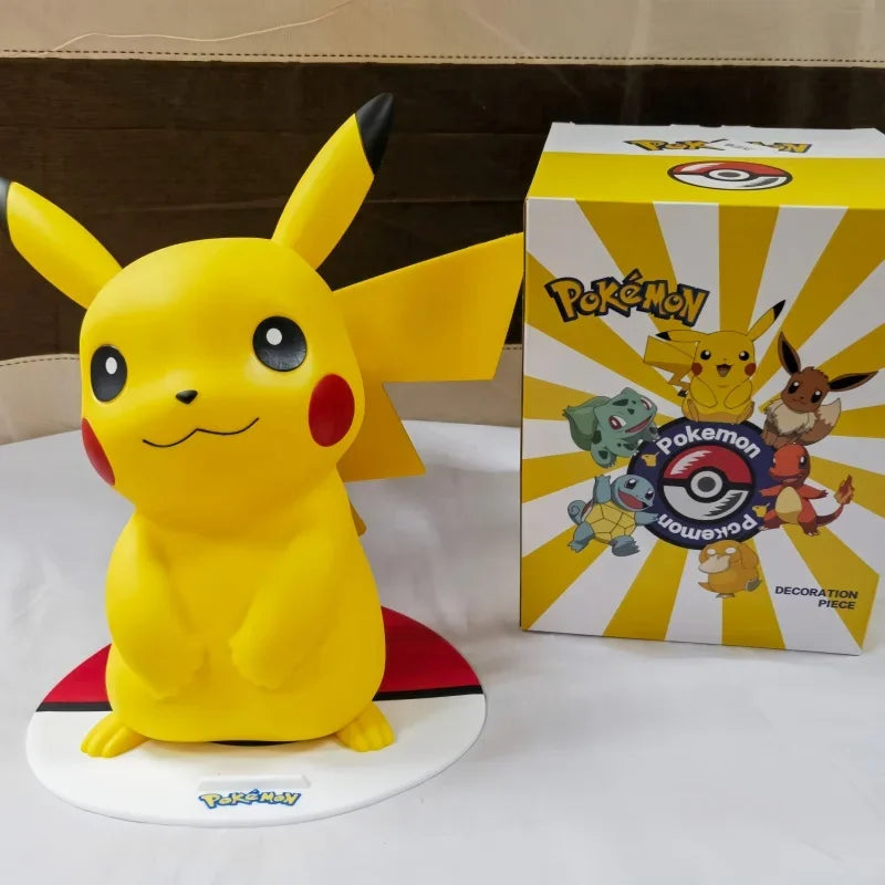 Pokemon Large Figure Set — Pikachu, Charmander, Eevee, Squirtle & Pokeball Doll Figurines, Kids Collectible Toys & Gifts