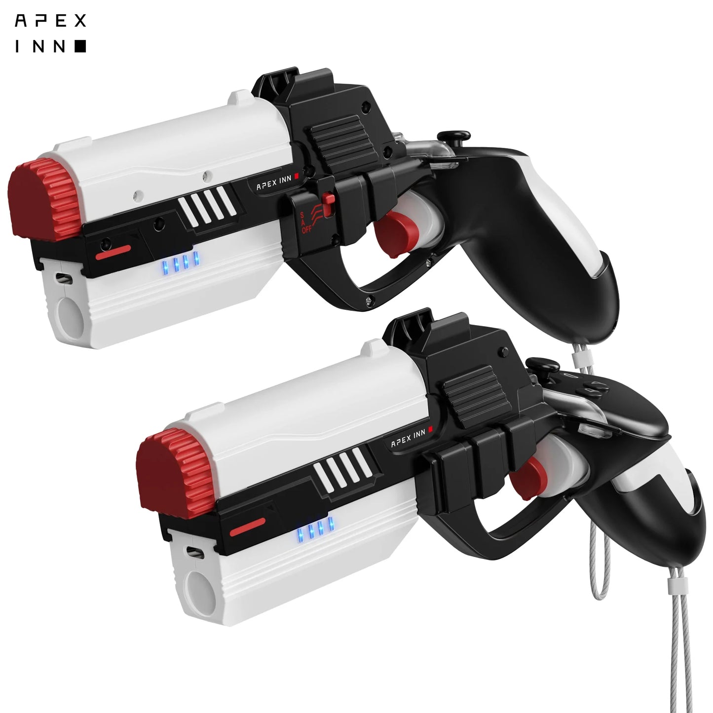 APEXINNO Gun Stock Controller Grip Cover – Electric Pistol Style for Meta Quest 3 & Oculus Quest 3S VR Controllers