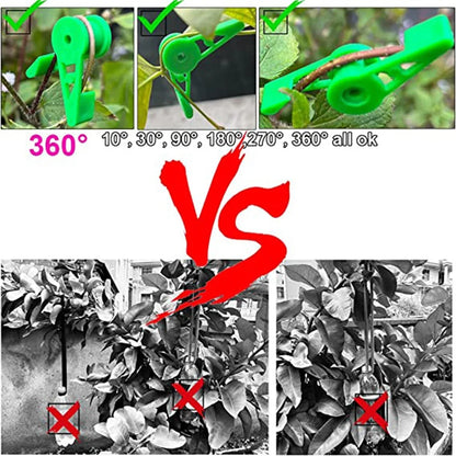 360 Degree Adjustable Plant Branches Bender Training Clips - Low Stress Training Tool for Garden Stem Trainer and Planter Holder