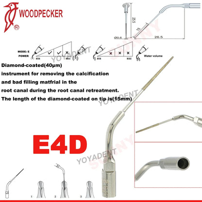Woodpecker Dental Scaler Tips – Ultrasonic Tooth Cleaning, Endo & Perio Scaling Tips, Fit EMS UDS Scaler Handpiece