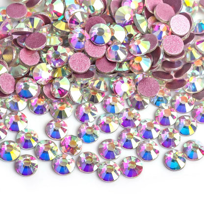 Super Glitter Crystal AB Rhinestones SS3–SS50 – Non-Hotfix Flatback Strass Stones for Nail Art, Fabric, Garment & DIY Decoration