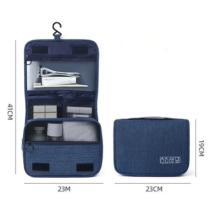 Portable Toiletry Washbag with Hanging Hook | Waterproof Cosmetic Storage Bag for Travel, Men & Women