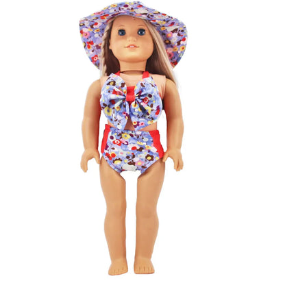 18-Inch Doll Nightdress Outfit — Purple Series Clothes for American & 43CM Baby Dolls, Our Generation Doll Gift