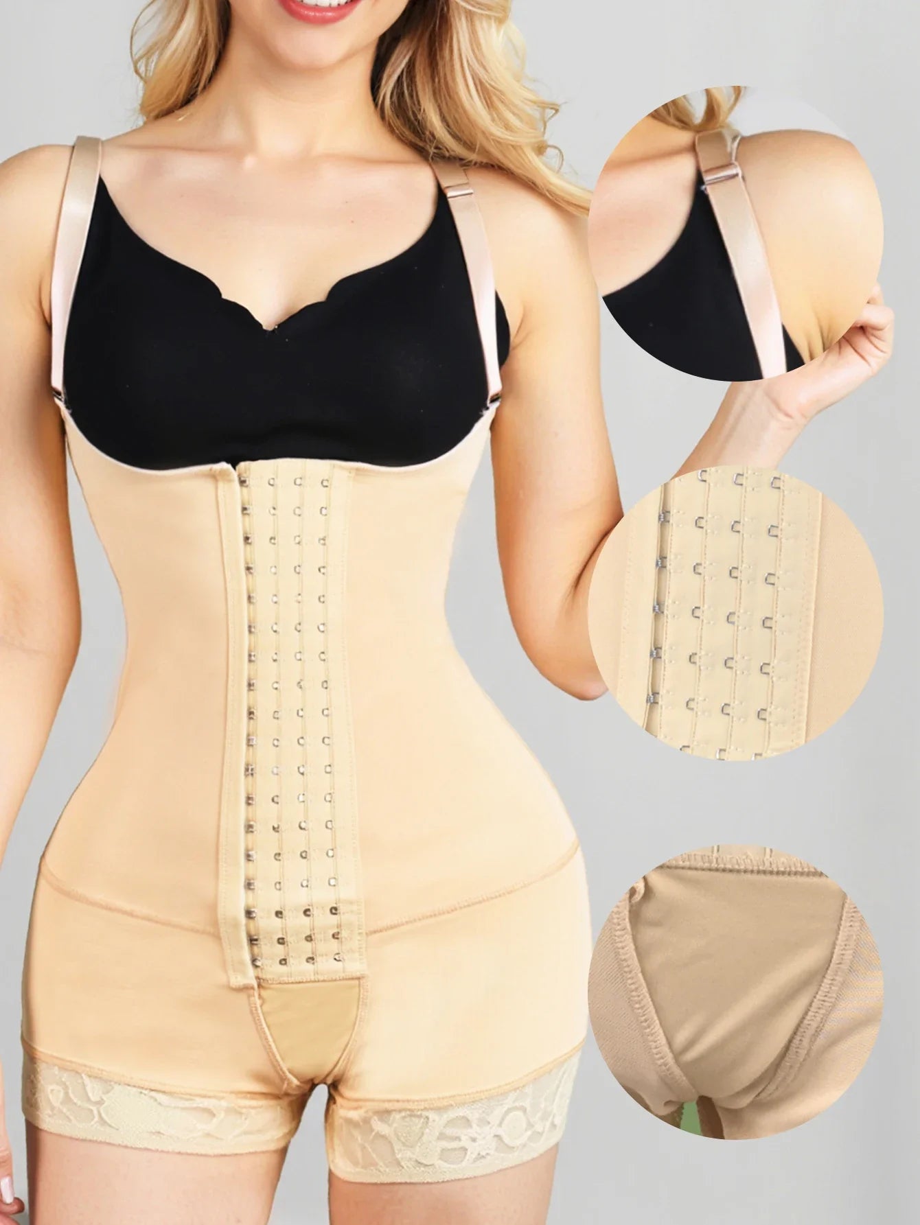 Women’s Compression Body Shaper – Colombian Fajas Butt Lifter Slimming Corset for Post-Surgery Support