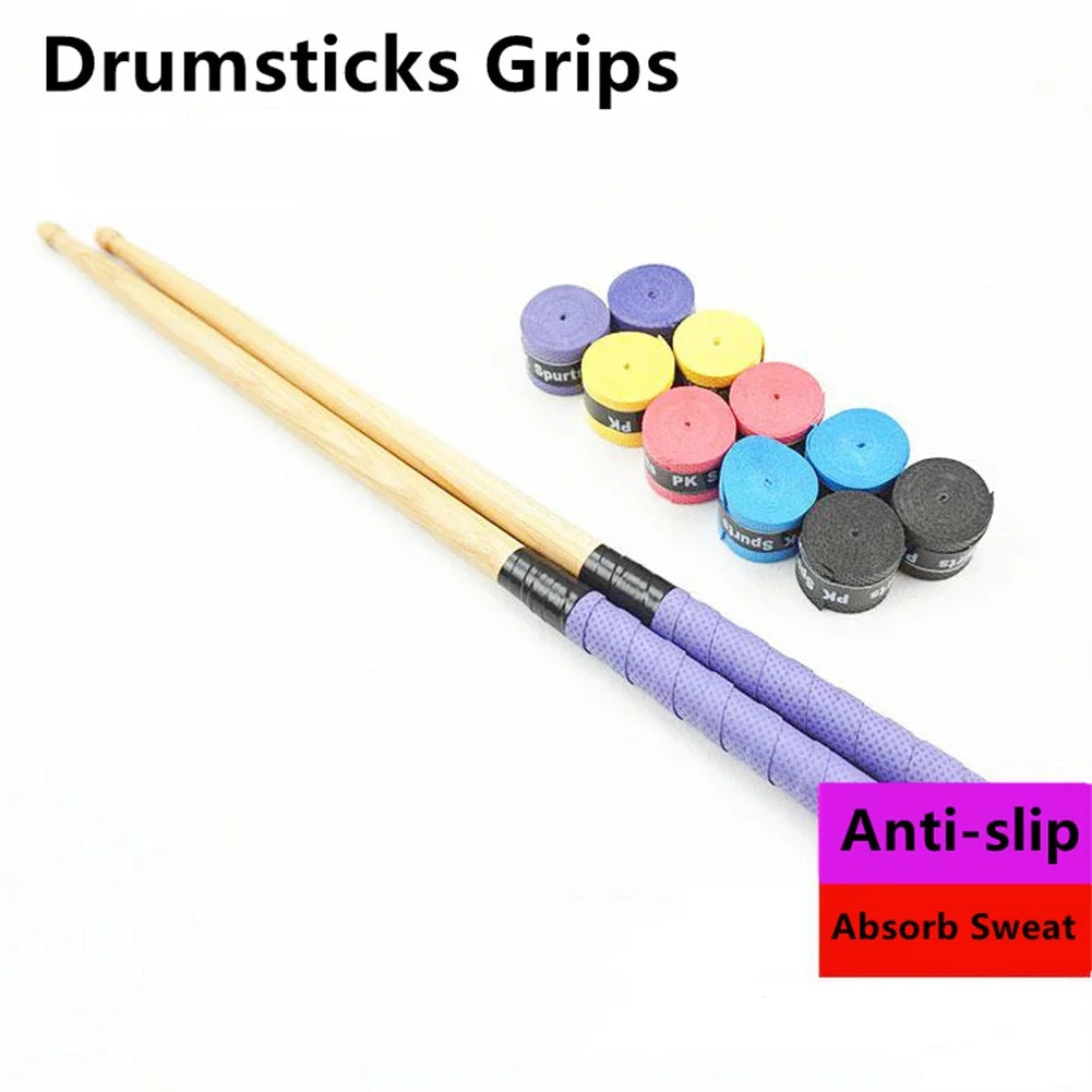 Anti-Slip Drumstick Grips – High Quality PU Sweat-Absorbing Tape for 7A, 5A, 5B, 7B Drumsticks, Instrument Accessories