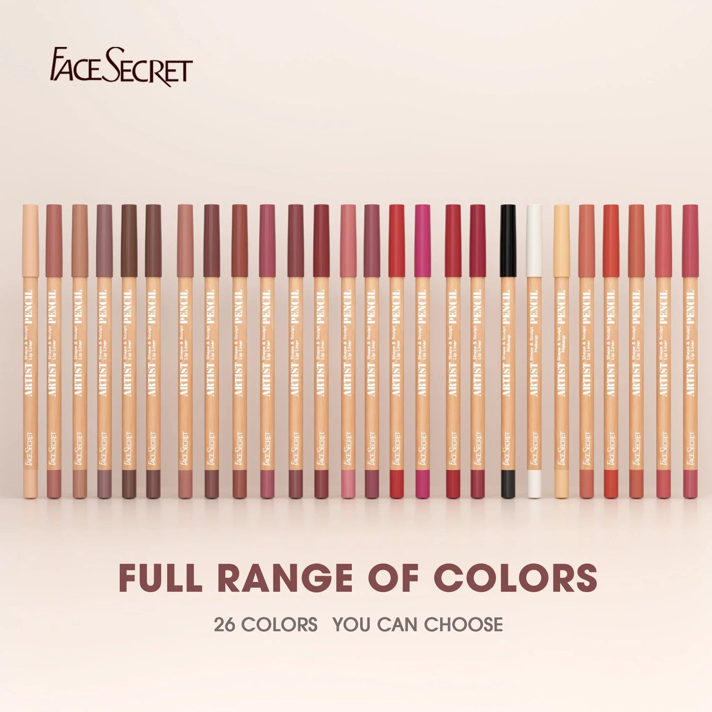 Face Secret Artist Shape Sculpt Matte Lip Liner Pencil Set – Weightless, Precise & Soft Blendable Texture