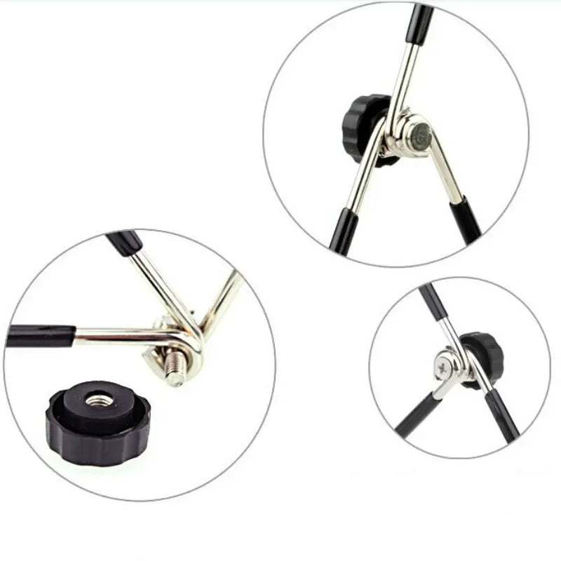 Portable Metal Tablet and Phone Stand - Foldable Desk Mount, Flexible for iPad, iPhone, Samsung, Huawei - Universal for Work, Home and Travel
