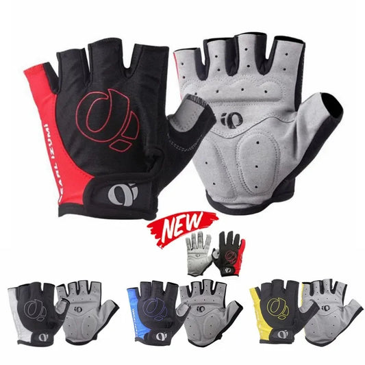 Bicycle Gel Half Finger Gloves - Anti-Slip, Sweat-Proof, Shockproof for Mountain & Road Bikes - Portable Armguard Gloves