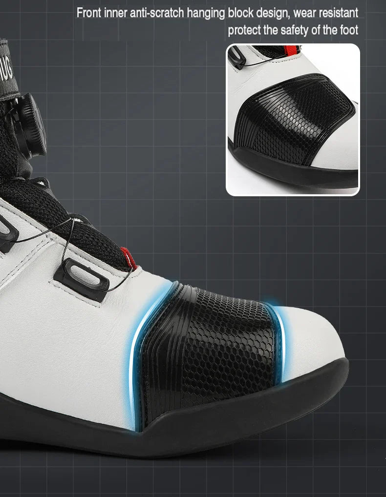 New Motorcycle Boots for Men & Women – Anti-Slip Winter Riding Sneakers for Bicycle, Mountain Racing & Road Speed, Autumn Ready