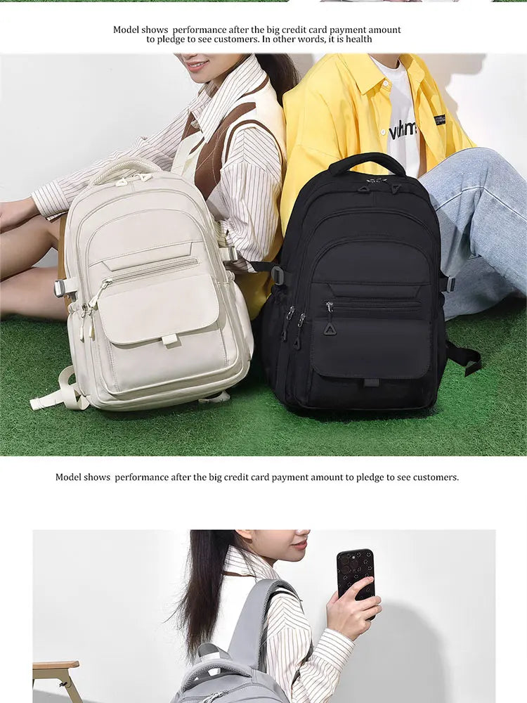 Multi-Layer Waterproof Oxford Backpack - Large Capacity, Stylish Commuter and Student Bag for Out-of-Town Travel