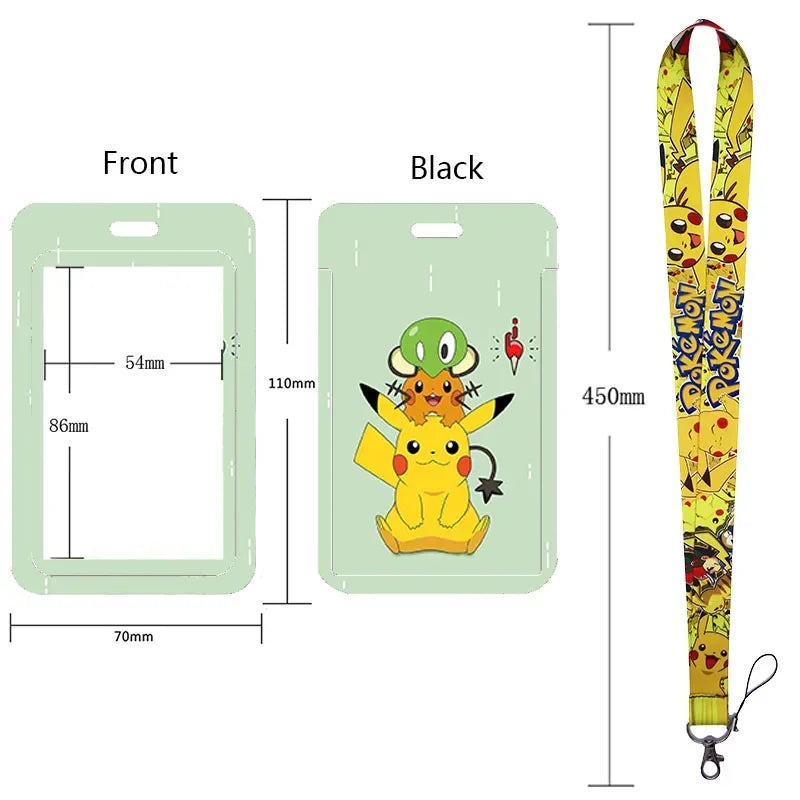 Pikachu Neck Strap Lanyard for Keys – ID Badge Holder, Keychain, Key Rings, Fashion Accessory Gift