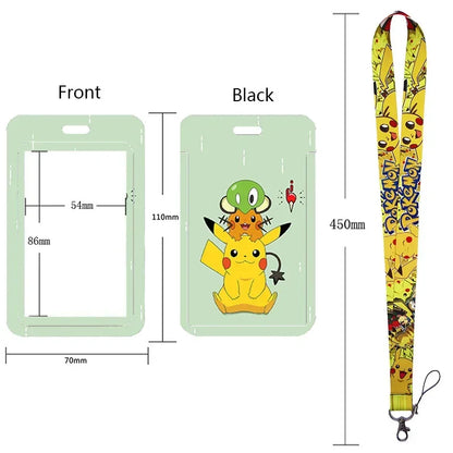 Pikachu Neck Strap Lanyard for Keys – ID Badge Holder, Keychain, Key Rings, Fashion Accessory Gift