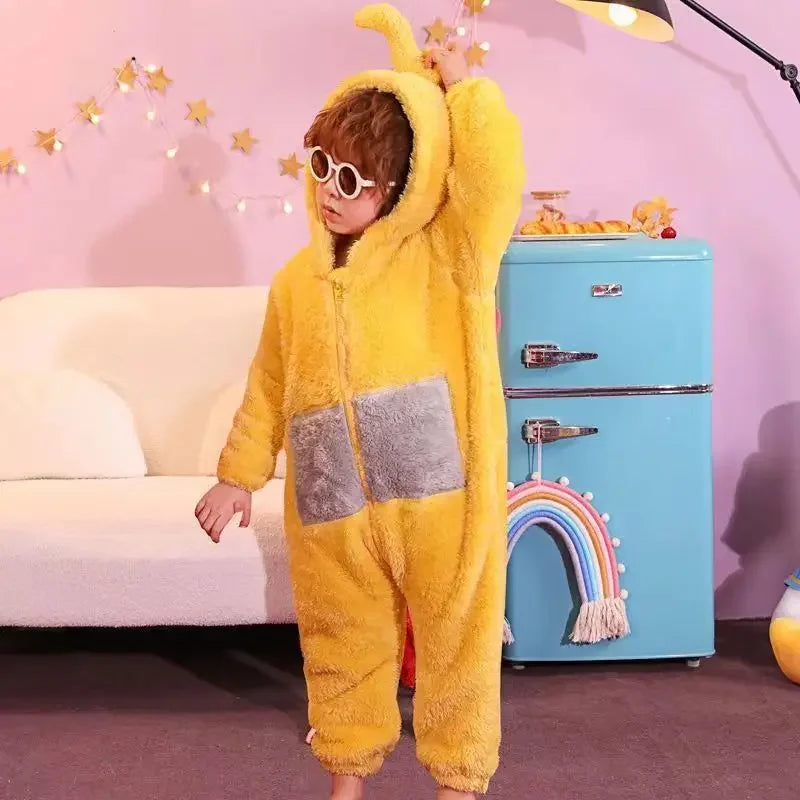 Teletubbies Adult & Kids Pajamas Costume - Soft Long Sleeve Unisex Cosplay Party Wear