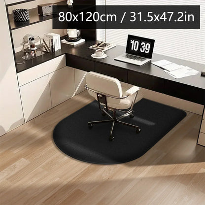Solid Color Flannel Chair Mat – Thickened Soft Floor Carpet for Computer Desk, Swivel Chair, Study & Dressing Table Use